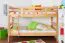 Kinderstockbett 90 x 200 cm | Massivholz: Buche | Natur Lackiert | umbaubar in 2 Einzelbetten | Premium-Qualität | inkl. Rollroste Abbildung