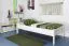 Bettrahmen für Kinder / Kinderbett 90 x 190 cm | Massivholz: Buche | Weiß Lackiert | besonders hohe Qualität Abbildung