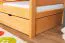 Kinderetagenbett inkl. Stauraum (2 Schubladen) | 90 x 200 cm | Massivholz: Buche | Natur Lackiert | umbaubar in 2 Einzelbetten | Premium-Qualität | inkl. Rollroste Abbildung