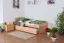 Bettrahmen für Kinder 90 x 200 cm mit Ausziehbett 90 x 190 cm als Gästebett-Funktion | Massivholz: Buche | Natur Lackiert | inkl. 2. Liegeplatz 90 x 190 cm ausziehbar und 2 Rollrost Abbildung