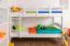 Jugendstockbett 90 x 200 cm | Massivholz: Buche | Weiß Lackiert | umbaubar in 2 Einzelbetten | Premium-Qualität | inkl. Rollroste Abbildung