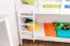 Jugendstockbett 90 x 200 cm | Massivholz: Buche | Weiß Lackiert | umbaubar in 2 Einzelbetten | Premium-Qualität | inkl. Rollroste Abbildung