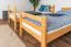 Jugendetagenbett 90 x 190 cm | Massivholz: Buche | Natur Lackiert | umbaubar in 2 Einzelbetten | Premium-Qualität | inkl. Rollroste Abbildung