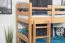 Jugendstockbett 90 x 190 cm | Massivholz: Buche | Natur Lackiert | umbaubar in 2 Einzelbetten | Premium-Qualität | inkl. Rollroste Abbildung