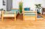 Jugendstockbett 90 x 200 cm + Bettkasten/Stauraum/Ausziehbett | Massivholz: Buche | Natur Lackiert | umbaubar/teilbar in 2 Einzelbetten | inkl. Rollroste Abbildung