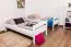 Jugendstockbett 90 x 200 cm | Massivholz: Buche | Weiß Lackiert | umbaubar in 2 Einzelbetten | Premium-Qualität | inkl. Rollroste Abbildung