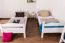 Jugendstockbett 90 x 200 cm | Massivholz: Buche | Weiß Lackiert | umbaubar in 2 Einzelbetten | Premium-Qualität | inkl. Rollroste Abbildung