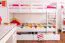Kinderstockbett inkl. Stauraum (2 Schubladen) | 90 x 200 cm | Massivholz: Buche | Weiß Lackiert | umbaubar in 2 Einzelbetten | Premium-Qualität | inkl. Rollroste Abbildung
