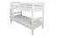 Jugendstockbett 90 x 200 cm | Massivholz: Buche | Weiß Lackiert | umbaubar in 2 Einzelbetten | Premium-Qualität | inkl. Rollroste Abbildung