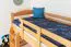 Kinderstockbett 90 x 200 cm | Massivholz: Buche | Natur Lackiert | umbaubar in 2 Einzelbetten | Premium-Qualität | inkl. Rollroste Abbildung