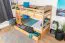 Jugendstockbett inkl. Stauraum (2 Schubkästen) | 90 x 200 cm | Massivholz: Buche | Natur Lackiert | umbaubar in 2 Einzelbetten | Premium-Qualität | inkl. Rollroste Abbildung