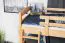 Jugendstockbett 90 x 190 cm | Massivholz: Buche | Natur Lackiert | umbaubar in 2 Einzelbetten | Premium-Qualität | inkl. Rollroste Abbildung