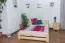 Bettrahmen für Kinder / Kinderbett 140 x 200 cm | Massivholz: Kiefer | Natur Lackiert | inkl. Rollrost Abbildung