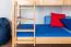 Jugendstockbett 90 x 200 cm | Massivholz: Buche | Natur Lackiert | umbaubar in 2 Einzelbetten | Premium-Qualität | inkl. Rollroste Abbildung
