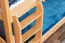 Jugendstockbett 90 x 190 cm | Massivholz: Buche | Natur Lackiert | umbaubar in 2 Einzelbetten | Premium-Qualität | inkl. Rollroste Abbildung