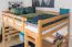Kinderhochbett 160 x 190 cm | Massivholz: Buche | Natur Lackiert | umbaubar in Einzelbett | Premium-Qualität | inkl. Rollrost Abbildung
