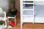 Etagenbett für Kinder 160 x 190 cm | Massivholz: Buche | Weiß Lackiert | umbaubar in 2 Einzelbetten | inkl. Rollroste Abbildung