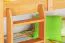 Kinderstockbett 90 x 200 cm | Massivholz: Buche | Natur Lackiert | umbaubar in 2 Einzelbetten | Premium-Qualität | inkl. Rollroste Abbildung