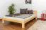 Kinderbett 140 x 200 cm | Massivholz: Kiefer | Natur Lackiert | inkl. Rollrost Abbildung
