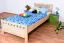 Bettrahmen für Kinder / Kinderbett 100 x 200 cm | Massivholz: Buche | Natur Lackiert Abbildung