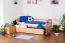 Kinderbett 90 x 200 cm mit Bettkasten als Gästebett oder Stauraum | Massivholz: Buche | Natur Lackiert | inkl. 2. Liegeplatz 90 x 190 cm ausziehbar und 2 Rollrost Abbildung