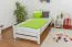 Bettrahmen für Kinder / Kinderbett 90 x 200 cm | Massivholz: Kiefer | Weiß Lackiert Abbildung
