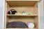 77 cm breiter Kleiderschrank mit 2 Türen, 8 Fächern und 2 Schubladen aus Massiv-Holz | Farbe: Natur | Tiefe: 50 cm Abbildung