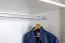 Kleiderschrank | 2 Drehtüren | Keine Schublade | 2 Fächer | mit Kleiderstange | 84 cm breit | Farbe: Weiß Abbildung