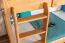 Stockbett für Kinder 90 x 200 cm | Massivholz: Buche | Natur Lackiert | umbaubar in 2 Einzelbetten | inkl. Rollroste Abbildung