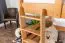 Hochbett für Jugendliche 120 x 190 cm | Massivholz: Buche | Natur Lackiert | umbaubar in Einzelbett | Premium-Qualität | inkl. Rollrost Abbildung