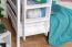 Stockbett für Jugendliche 120 x 190 cm | Massivholz: Buche | Weiß Lackiert | umbaubar in 2 Einzelbetten | inkl. Rollroste Abbildung