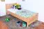 Kinderbett 90 x 200 cm | Massivholz: Buche | Natur Lackiert Abbildung