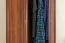 88 cm breiter Kleiderschrank mit 2 Türen und 2 Schubladen | Farbe: Dunkelbraun | Tiefe: 49 cm Abbildung