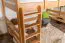 Hochbett für Jugendliche 120 x 190 cm | Massivholz: Buche | Natur Lackiert | umbaubar in Einzelbett | Premium-Qualität | inkl. Rollrost Abbildung