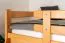 Etagenbett für Kinder 120 x 200 cm | Massivholz: Buche | Natur Lackiert | umbaubar in 2 Einzelbetten | inkl. Rollroste Abbildung