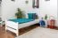 Kinderbett 90 x 200 cm | Massivholz: Buche | Weiß Lackiert Abbildung