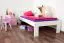 Bettrahmen für Kinder / Kinderbett 80 x 200 cm | Massivholz: Kiefer | Weiß Lackiert Abbildung