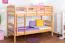 Etagenbett für Kinder 90 x 200 cm | Massivholz: Buche | Natur Lackiert | umbaubar in 2 Einzelbetten | inkl. Rollroste Abbildung