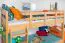 Stockbett für Kinder 90 x 190 cm | Massivholz: Buche | Natur Lackiert | umbaubar in 2 Einzelbetten | inkl. Rollroste Abbildung