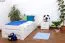 Bettrahmen für Kinder / Kinderbett 90 x 200 cm | Massivholz: Buche | Weiß Lackiert | inkl. 2 Schubladen und Lattenrost | besonders hohe Qualität Abbildung