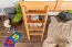 Hochbett für Jugendliche 120 x 190 cm | Massivholz: Buche | Natur Lackiert | umbaubar in Einzelbett | Premium-Qualität | inkl. Rollrost Abbildung