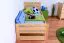 Kinderbett 80 x 200 cm | Massivholz: Kiefer | Natur Lackiert Abbildung
