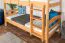 Stockbett für Kinder 90 x 190 cm | Massivholz: Buche | Natur Lackiert | umbaubar in 2 Einzelbetten | inkl. Rollroste Abbildung