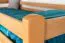 Stockbett für Kinder 90 x 200 cm | Massivholz: Buche | Natur Lackiert | umbaubar in 2 Einzelbetten | inkl. Rollroste Abbildung