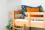 Stockbett für Kinder 90 x 190 cm | Massivholz: Buche | Natur Lackiert | umbaubar in 2 Einzelbetten | inkl. Rollroste Abbildung