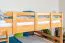 Doppelbett-Etagenbett für bis zu 4 Personen160 x 200 cm | Massivholz: Buche | Natur Lackiert | umbaubar in zwei Einzelbetten | Premium-Qualität | inkl. Rollroste Abbildung