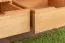 Kleiderschrank | 2 Drehtüren | 6 Fächer | 2 Schubladen | mit Kleiderstange | 90 cm breit | Massivholz | Farbe: Natur Abbildung