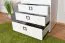Kleiderschrank | 2 Drehtüren | Keine Schublade | 2 Fächer | mit Kleiderstange | 84 cm breit | Farbe: Weiß Abbildung