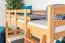 Stockbett für Kinder 90 x 190 cm | Massivholz: Buche | Natur Lackiert | umbaubar in 2 Einzelbetten | inkl. Rollroste Abbildung