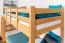 Stockbett für Kinder 90 x 200 cm | Massivholz: Buche | Natur Lackiert | umbaubar in 2 Einzelbetten | inkl. Rollroste Abbildung